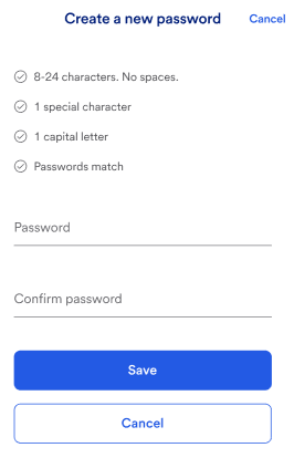 Create a new password.