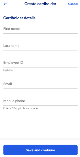 Précisez les détails du titulaire de cart. 